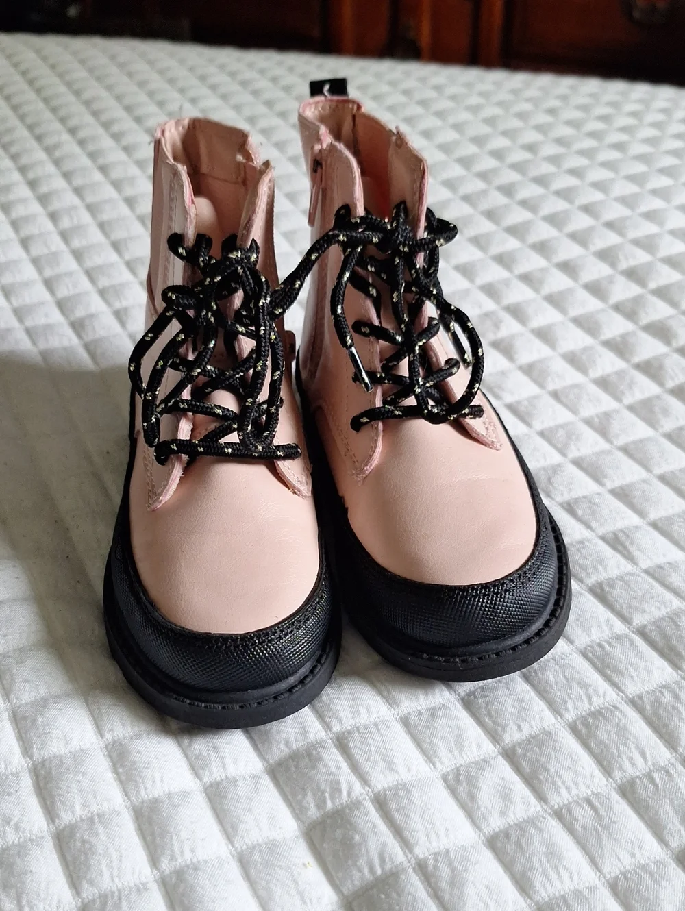 Carter's Girls Pink Lace-Up Ankle Boots NWOT